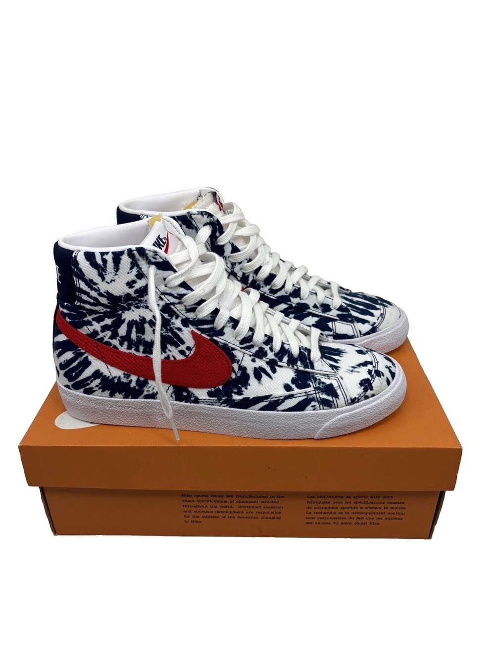 Nike Blazer Mid '77 CZ7874-600 Blue Tie-Dye Men’s Size 9 US Athletic Sneakers